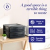 image:imageHOMZ 2 Drawer Storage Cart Wide Plastic Container Black Frame 2PackBlack frame with smoke tint drawers
