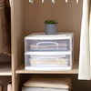 image:imageHOMZ 2 Drawer Storage Cart Wide Plastic Container Black Frame 2PackWhite frame with clear drawers