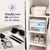 image:imageHOMZ 2 Drawer Storage Cart Wide Plastic Container Black Frame 2PackWhite frame with clear drawers