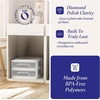 image:imageHOMZ 2 Drawer Storage Cart Wide Plastic Container Black Frame 2PackWhite frame with clear drawers