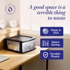 image:imageHOMZ 2Pack 1Drawer Storage Cart Clear Plastic Container 15 Wide Body Black Frame  Organizing Drawer Containers for Home Bathroom Bedroom Office and ClassroomBlack frame with clear drawers