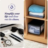 image:imageHOMZ 2Pack 1Drawer Storage Cart Clear Plastic Container 15 Wide Body Black Frame  Organizing Drawer Containers for Home Bathroom Bedroom Office and ClassroomBlack frame with clear drawers