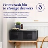 image:imageHOMZ 2Pack 1Drawer Storage Cart Clear Plastic Container 15 Wide Body Black Frame  Organizing Drawer Containers for Home Bathroom Bedroom Office and ClassroomBlack frame with smoke tint drawers