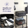 image:imageHOMZ 2Pack 1Drawer Storage Cart Clear Plastic Container 15 Wide Body Black Frame  Organizing Drawer Containers for Home Bathroom Bedroom Office and ClassroomBlack frame with smoke tint drawers