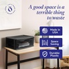 image:imageHOMZ 2Pack 1Drawer Storage Cart Clear Plastic Container 15 Wide Body Black Frame  Organizing Drawer Containers for Home Bathroom Bedroom Office and ClassroomBlack frame with smoke tint drawers