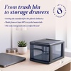 image:imageHOMZ 2Pack 1Drawer Storage Cart Clear Plastic Container 15 Wide Body Black Frame  Organizing Drawer Containers for Home Bathroom Bedroom Office and ClassroomBlack frame with smoke tint drawer
