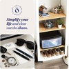 image:imageHOMZ 2Pack 1Drawer Storage Cart Clear Plastic Container 15 Wide Body Black Frame  Organizing Drawer Containers for Home Bathroom Bedroom Office and ClassroomBlack frame with clear drawers