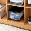 image:imageHOMZ 2Pack 1Drawer Storage Cart Clear Plastic Container 15 Wide Body Black Frame  Organizing Drawer Containers for Home Bathroom Bedroom Office and ClassroomBlack frame with clear drawers