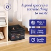 image:imageHOMZ 2Pack 1Drawer Storage Cart Clear Plastic Container 15 Wide Body Black Frame  Organizing Drawer Containers for Home Bathroom Bedroom Office and ClassroomBlack frame with smoke tint drawer