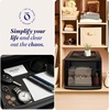 image:imageHOMZ 2Pack 1Drawer Storage Cart Clear Plastic Container 15 Wide Body Black Frame  Organizing Drawer Containers for Home Bathroom Bedroom Office and ClassroomBlack frame with smoke tint drawer