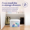 image:imageHOMZ 2Pack 1Drawer Storage Cart Clear Plastic Container 15 Wide Body Black Frame  Organizing Drawer Containers for Home Bathroom Bedroom Office and ClassroomWhite frame with clear drawers