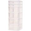image:imageHOMZ 2Pack Drawer Tower 5Tier Clear Plastic Storage Organizer Unit Black Frame  MultiPurpose Container Drawers for Bedroom Bathroom and Office OrganizationWhite