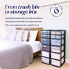 image:imageHOMZ 2Pack Drawer Tower 5Tier Clear Plastic Storage Organizer Unit Black Frame  MultiPurpose Container Drawers for Bedroom Bathroom and Office OrganizationBlack