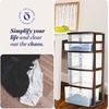 image:imageHOMZ 2Pack Drawer Tower 5Tier Clear Plastic Storage Organizer Unit Black Frame  MultiPurpose Container Drawers for Bedroom Bathroom and Office OrganizationBlack