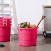 image:imageHOMZ 2Pack Utility Tub Large Plastic Storage Bucket with Rope Handles 18 Gallon Pink  Portable Indoor and Outdoor Buckets for Kitchen Laundry Garden Bathroom and Garage OrganizationPink