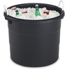 image:imageHOMZ 2Pack Utility Tub Large Plastic Storage Bucket with Rope Handles 18 Gallon Pink  Portable Indoor and Outdoor Buckets for Kitchen Laundry Garden Bathroom and Garage OrganizationBlack