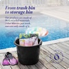 image:imageHOMZ 2Pack Utility Tub Large Plastic Storage Bucket with Rope Handles 18 Gallon Pink  Portable Indoor and Outdoor Buckets for Kitchen Laundry Garden Bathroom and Garage OrganizationBlack