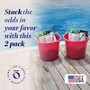 image:imageHOMZ 2Pack Utility Tub Large Plastic Storage Bucket with Rope Handles 18 Gallon Pink  Portable Indoor and Outdoor Buckets for Kitchen Laundry Garden Bathroom and Garage OrganizationPink