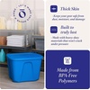 image:imageHOMZ 4Pack Durable Molded Bin Plastic Storage Containers wLids 18 Gallon Blue  Stackable Organizer Totes and Boxes for Bedroom Kitchen and Garage OrganizationBlue