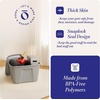 image:imageHOMZ 4Pack Durable Molded Bin Plastic Storage Containers wLids 18 Gallon Blue  Stackable Organizer Totes and Boxes for Bedroom Kitchen and Garage OrganizationTitanium Silver