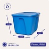 image:imageHOMZ 4Pack Durable Molded Bin Plastic Storage Containers wLids 18 Gallon Blue  Stackable Organizer Totes and Boxes for Bedroom Kitchen and Garage OrganizationBlue