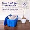 image:imageHOMZ 4Pack Durable Molded Bin Plastic Storage Containers wLids 18 Gallon Blue  Stackable Organizer Totes and Boxes for Bedroom Kitchen and Garage OrganizationBlue
