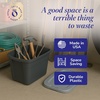 image:imageHOMZ 4Pack Durable Molded Bin Plastic Storage Containers wLids 18 Gallon Blue  Stackable Organizer Totes and Boxes for Bedroom Kitchen and Garage OrganizationBlack