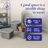 image:imageHOMZ 4Pack Durable Molded Bin Plastic Storage Containers wLids 18 Gallon Blue  Stackable Organizer Totes and Boxes for Bedroom Kitchen and Garage OrganizationTitanium Silver