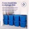 image:imageHOMZ 4Pack Durable Molded Bin Plastic Storage Containers wLids 18 Gallon Blue  Stackable Organizer Totes and Boxes for Bedroom Kitchen and Garage OrganizationBlue