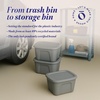 image:imageHOMZ 4Pack Durable Molded Bin Plastic Storage Containers wLids 18 Gallon Blue  Stackable Organizer Totes and Boxes for Bedroom Kitchen and Garage OrganizationTitanium Silver