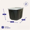 image:imageHOMZ 8Pack Durable Molded Bin Plastic Storage Containers with Lids 18 Gallon Blue  Stackable Organizer Totes and Boxes for Bedroom Kitchen and Garage OrganizationBlack