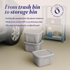 image:imageHOMZ 8Pack Durable Molded Bin Plastic Storage Containers with Lids 18 Gallon Blue  Stackable Organizer Totes and Boxes for Bedroom Kitchen and Garage OrganizationTitanium Silver