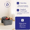 image:imageHOMZ 8Pack Durable Molded Bin Plastic Storage Containers with Lids 18 Gallon Blue  Stackable Organizer Totes and Boxes for Bedroom Kitchen and Garage OrganizationTitanium Silver