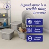 image:imageHOMZ 8Pack Durable Molded Bin Plastic Storage Containers with Lids 18 Gallon Blue  Stackable Organizer Totes and Boxes for Bedroom Kitchen and Garage OrganizationTitanium Silver