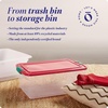 image:imageHOMZ Clear Plastic Storage Bin with Secure Latching Red Lid 64 Qt 2 Pack64 Quart  1625 x 7 x 625