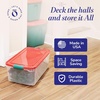 image:imageHOMZ Clear Plastic Storage Bin with Secure Latching Red Lid 64 Qt 2 Pack64 Quart  1625 x 7 x 625