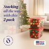 image:imageHOMZ Clear Plastic Storage Bin with Secure Latching Red Lid 64 Qt 2 Pack64 Quart  235 x 16125 x 135