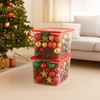 image:imageHOMZ Clear Plastic Storage Bin with Secure Latching Red Lid 64 Qt 2 Pack64 Quart  235 x 16125 x 135