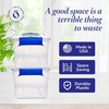 image:imageHOMZ Clear Plastic Storage Bins wLatching Lid 75 Qt Gray Latch 5 PackBlue