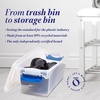 image:imageHOMZ Clear Plastic Storage Bins wLatching Lid 75 Qt Gray Latch 5 PackBlue