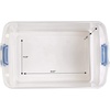 image:imageHOMZ Clear Plastic Storage Bins wLatching Lid 75 Qt Gray Latch 5 PackBlue