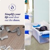 image:imageHOMZ Clear Plastic Storage Bins wLatching Lid 75 Qt Gray Latch 5 PackBlue