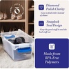 image:imageHOMZ Clear Plastic Storage Bins wLatching Lid 75 Qt Gray Latch 5 PackBlue