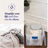 image:imageHOMZ Clear Plastic Storage Bins wLatching Lid 75 Qt Gray Latch 5 PackBlue