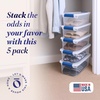 image:imageHOMZ Clear Plastic Storage Bins wLatching Lid 75 Qt Gray Latch 5 PackBlue