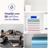 image:imageHOMZ Clear Plastic Storage Bins wLatching Lid 75 Qt Gray Latch 5 PackBlue Latch