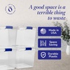 image:imageHOMZ Clear Plastic Storage Bins wLatching Lid 75 Qt Gray Latch 5 PackBlue Latch