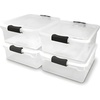 image:imageHOMZ Clear Plastic Storage Bins wLatching Lid 75 Qt Gray Latch 5 PackGray