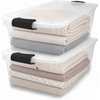 image:imageHOMZ Clear Plastic Storage Bins wLatching Lid 75 Qt Gray Latch 5 PackGray