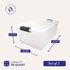 image:imageHOMZ Clear Plastic Storage Bins wLatching Lid 75 Qt Gray Latch 5 PackGray